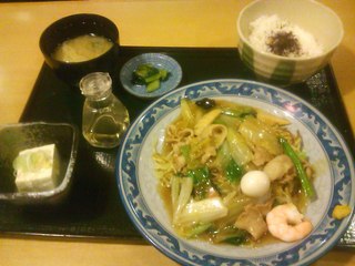 五目あんかけやきそば定食（ランチ）