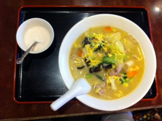 日替わりランチセット　「広東風五目タン麺」