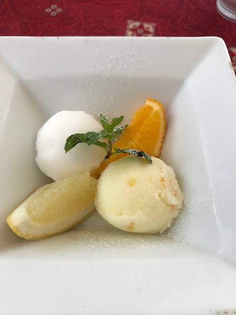 シャーペット盛り合わせ（ライチとゆず）