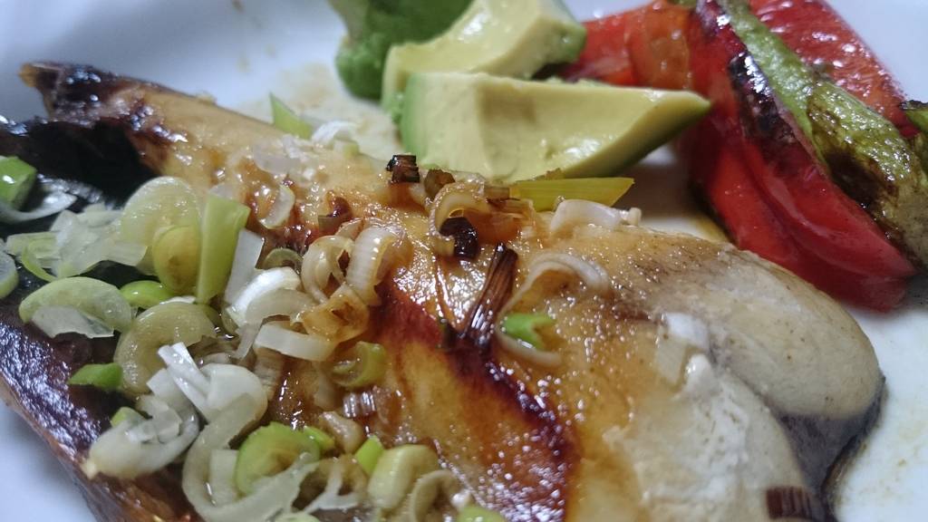 鯖の文化干し　夏野菜添え