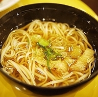 鯖の竜田揚げ黒酢野菜あんかけと豆乳温麺