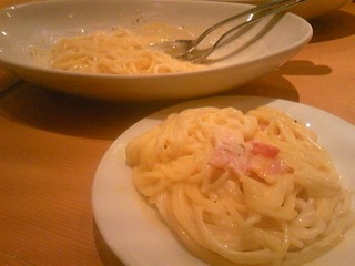 ダブルたまご・パルミジャーノのカルボナーラ