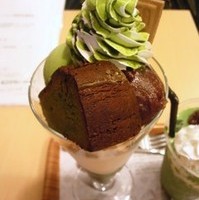 抹茶チョコレートケーキパフェ