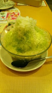 抹茶練乳かき氷