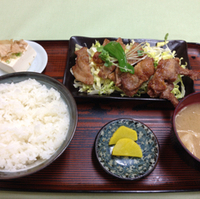 にんにく醤油の揚げ豚定食