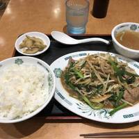 ニラレバ炒め定食