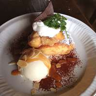 キャラメルバナナとオレンジのタルト