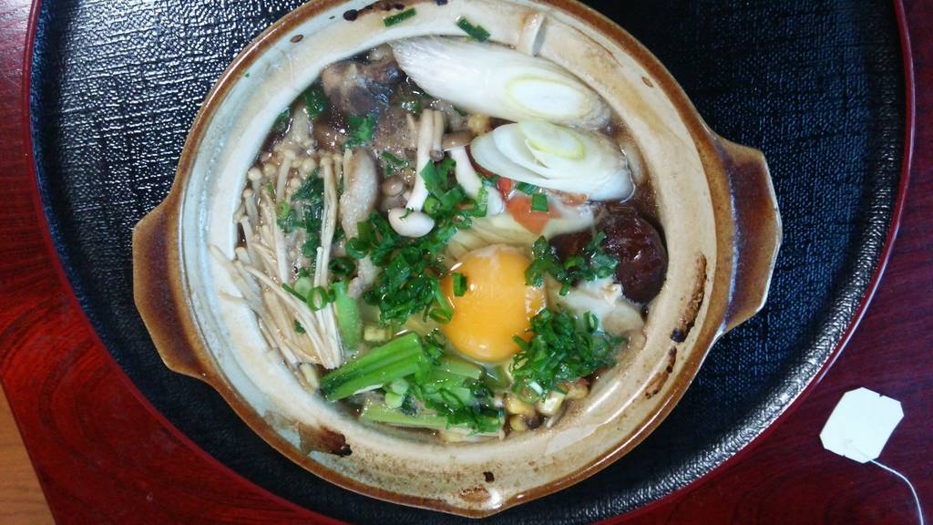 合鴨なべやき　米そば