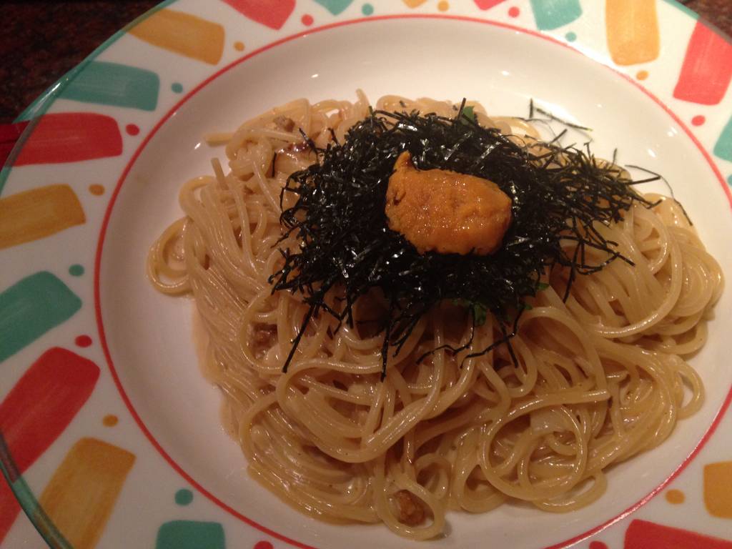 ウニのクリームパスタ