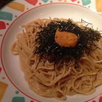 ウニのクリームパスタ