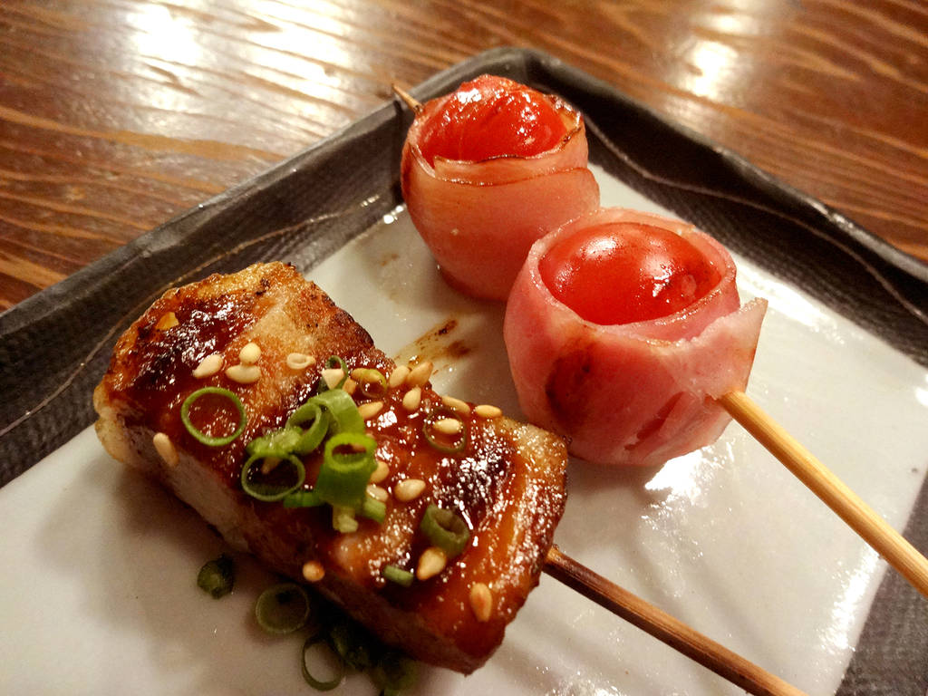 とろける豚串＆プチトマトベーコン巻き