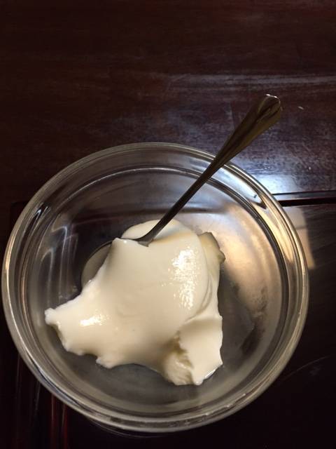 ランチセットの杏仁豆腐