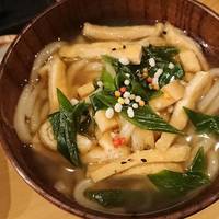 九条ネギと京揚げのトロミ生姜うどん