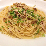 若鶏ときのこの和風ペペロンチーノ