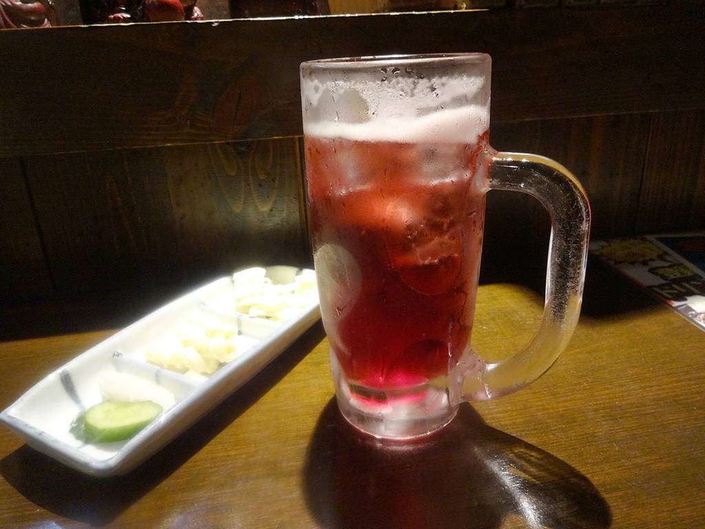 カシス＆ラズベリー酢酎ハイ