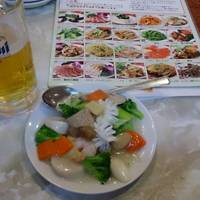 海老と季節野菜の炒め
