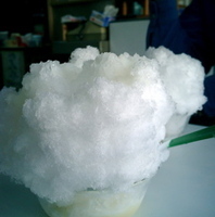 かき氷　カルピスミルク