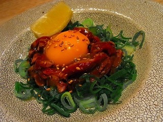 牛フィレたたきの塩ユッケ