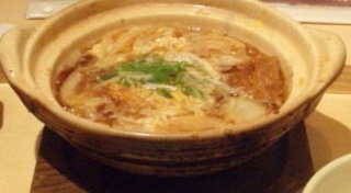 熟成豚ロースかつの玉子とじ鍋定食