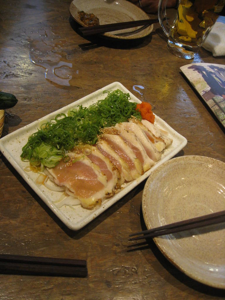 じとっこたたきネギまみれ　日向夏ポン酢