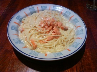 サーモンのクリームソーススパゲティ