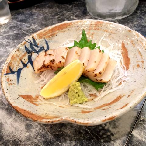 活貝柱のお刺身