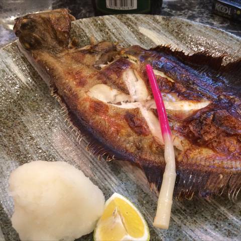 ササガレイの塩焼き