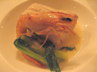 リーソバージュの穴子巻と蒸しエビ