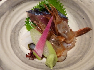 初鰹・がす海老・旬イカの３種盛