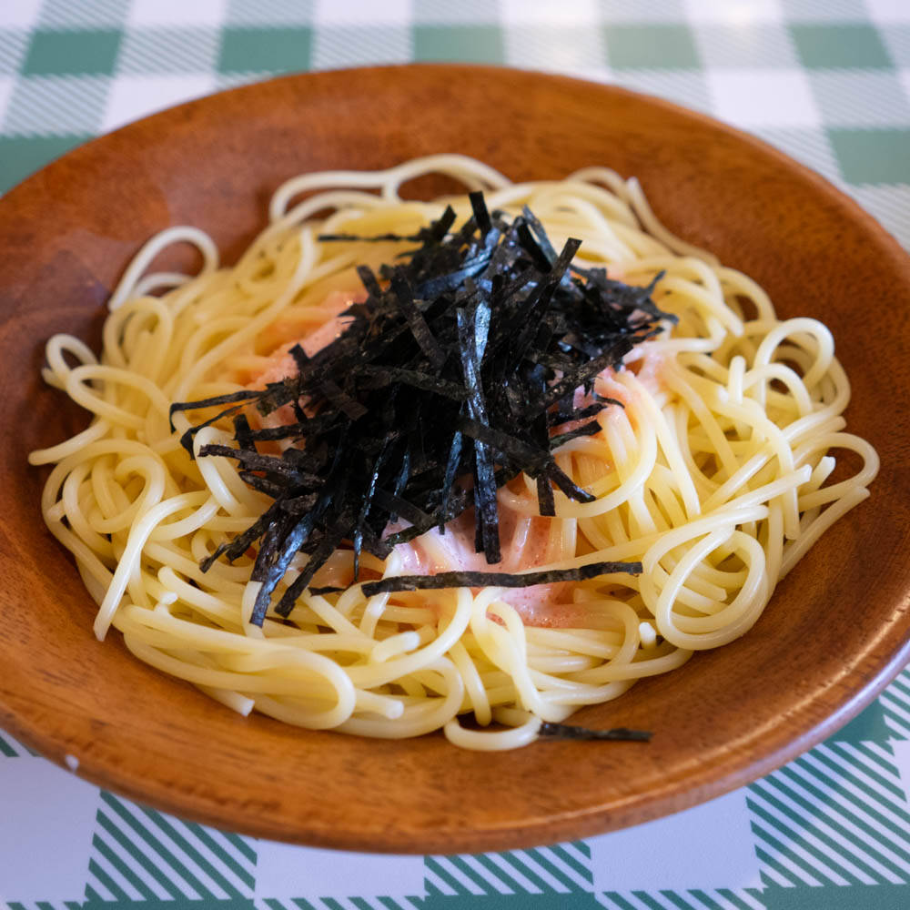 スパゲッティ　タラコソースシシリー風