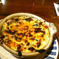 カキとほうれん草のドリア