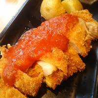 肉定食　チキンカツトマトソース