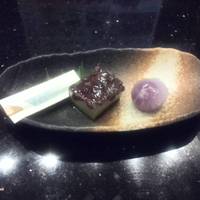 抹茶小豆羹と紫水晶