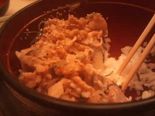 三元豚の塩カルビ丼定食