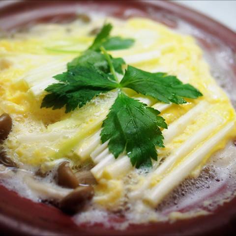 黄ニラの卵とじ