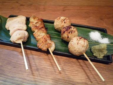 ささみ、皮、つくね