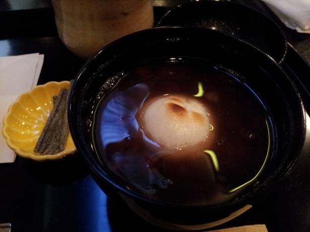 琥珀流しと小椀ぜんざい