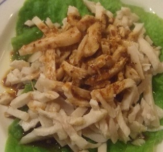 蒸し鶏の辛味ソース