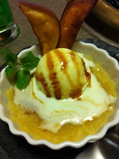 ホクホクサツマイモのアイスクリーム添え