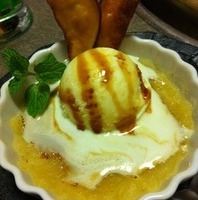 ホクホクサツマイモのアイスクリーム添え