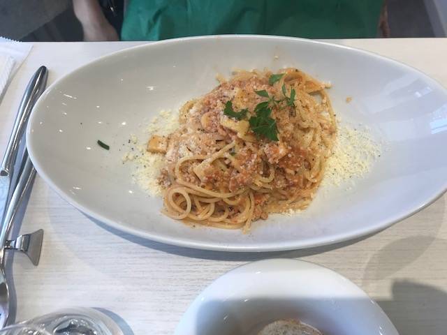 鶏肉と筍のボロネーゼ　スパゲッティー