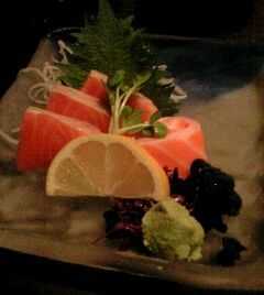 サーモンの刺身