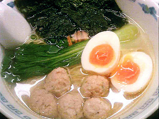 軍鶏のつみれ塩ラーメン