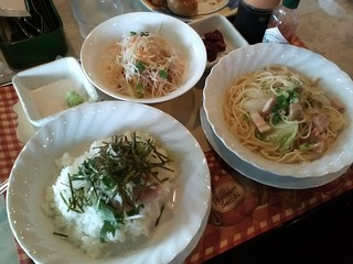パスタ・すきみ丼セット