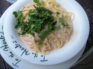 明太子のカルボナーラ