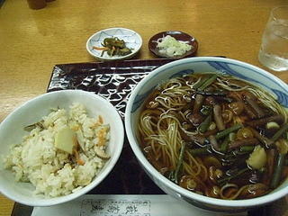 山菜そばセット