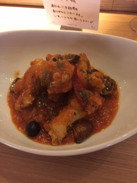 大山鶏の手羽元のカチャトーラ