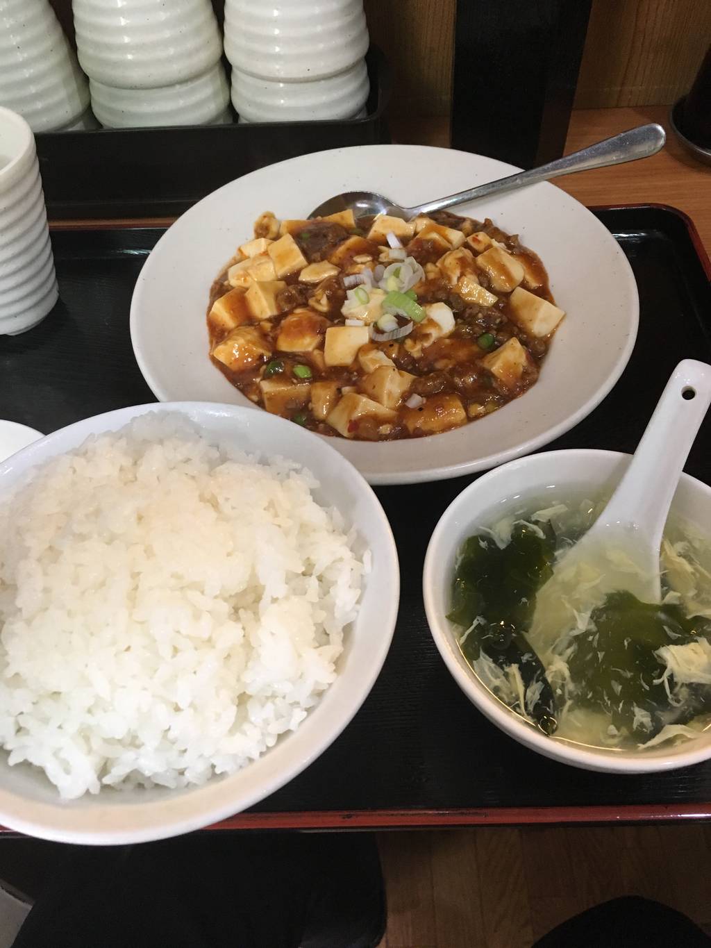 麻婆豆腐の定食