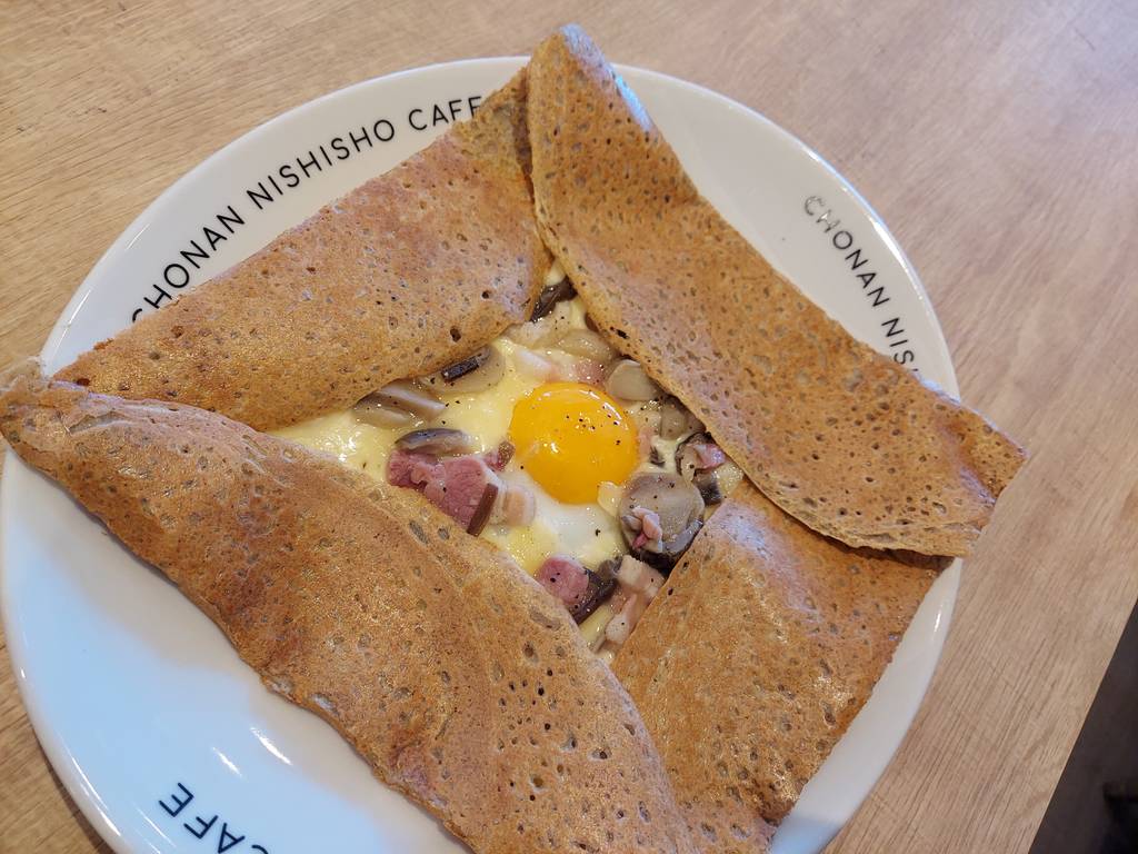 きのことベーコンのガレット