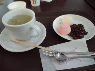 アイス茶菓子セットと梅こぶ茶